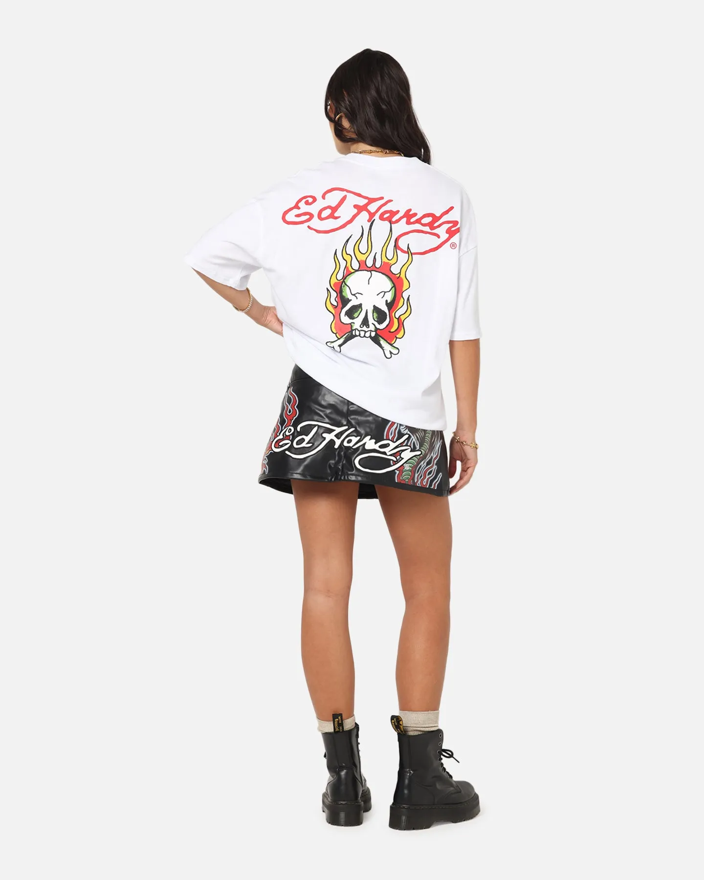 Ed Hardy Flaming Skull T-Shirt White sold by Culture Kings product image thumbnail 3