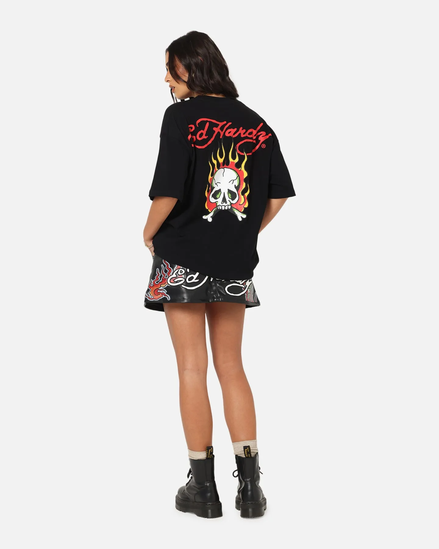 Ed Hardy Flaming Skull T-Shirt Black sold by Culture Kings product image thumbnail 3
