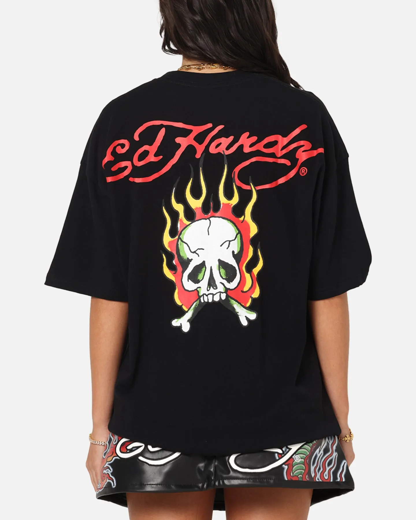 Ed Hardy Flaming Skull T-Shirt Black sold by Culture Kings