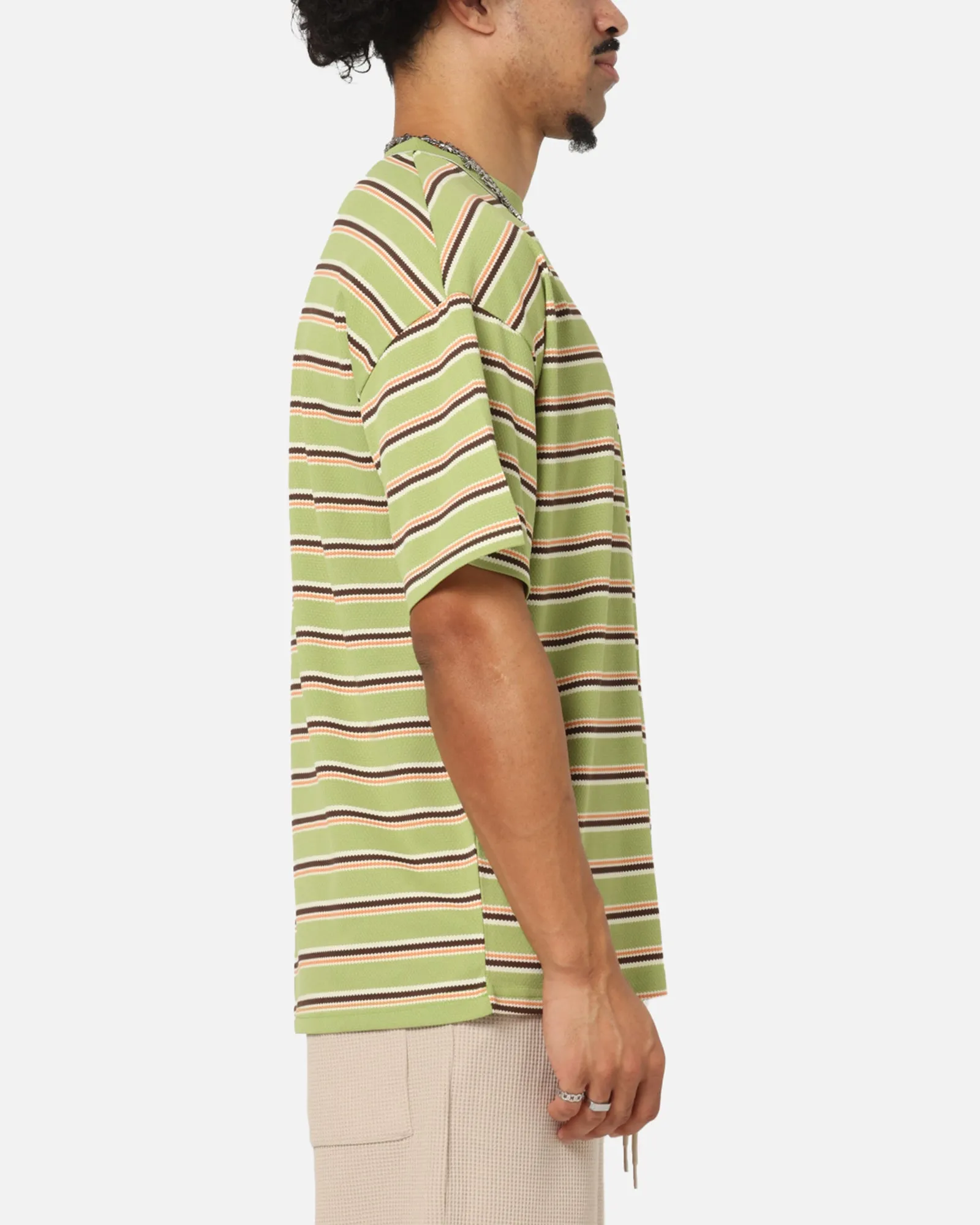 XXIII Standard Stripe T-Shirt Green/Orange sold by Culture Kings product image thumbnail 4