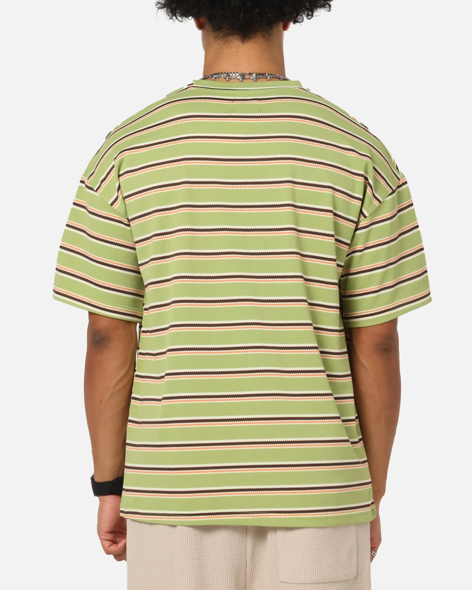 XXIII Standard Stripe T-Shirt Green/Orange sold by Culture Kings product image thumbnail 3