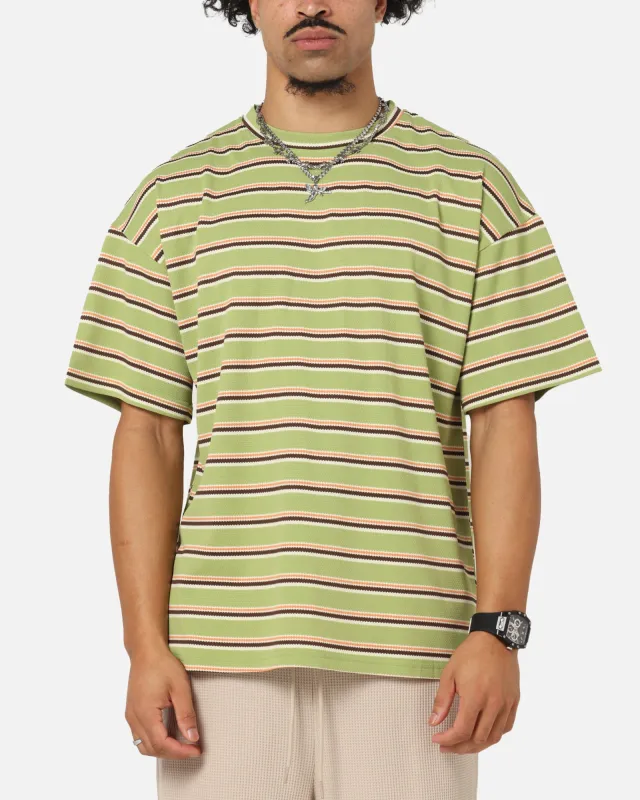 XXIII Standard Stripe T-Shirt Green/Orange made by Culture Kings