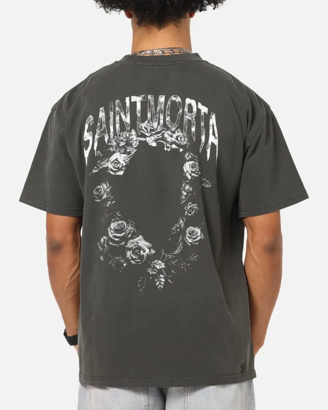 Saint Morta Heartbreak Boxy T-Shirt Black Wash sold by Culture Kings