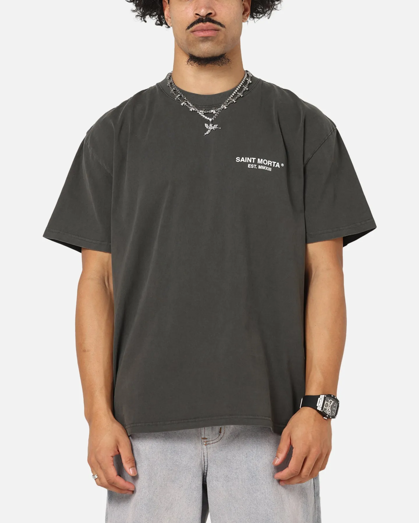 Saint Morta Heartbreak Boxy T-Shirt Black Wash sold by Culture Kings product image thumbnail 2