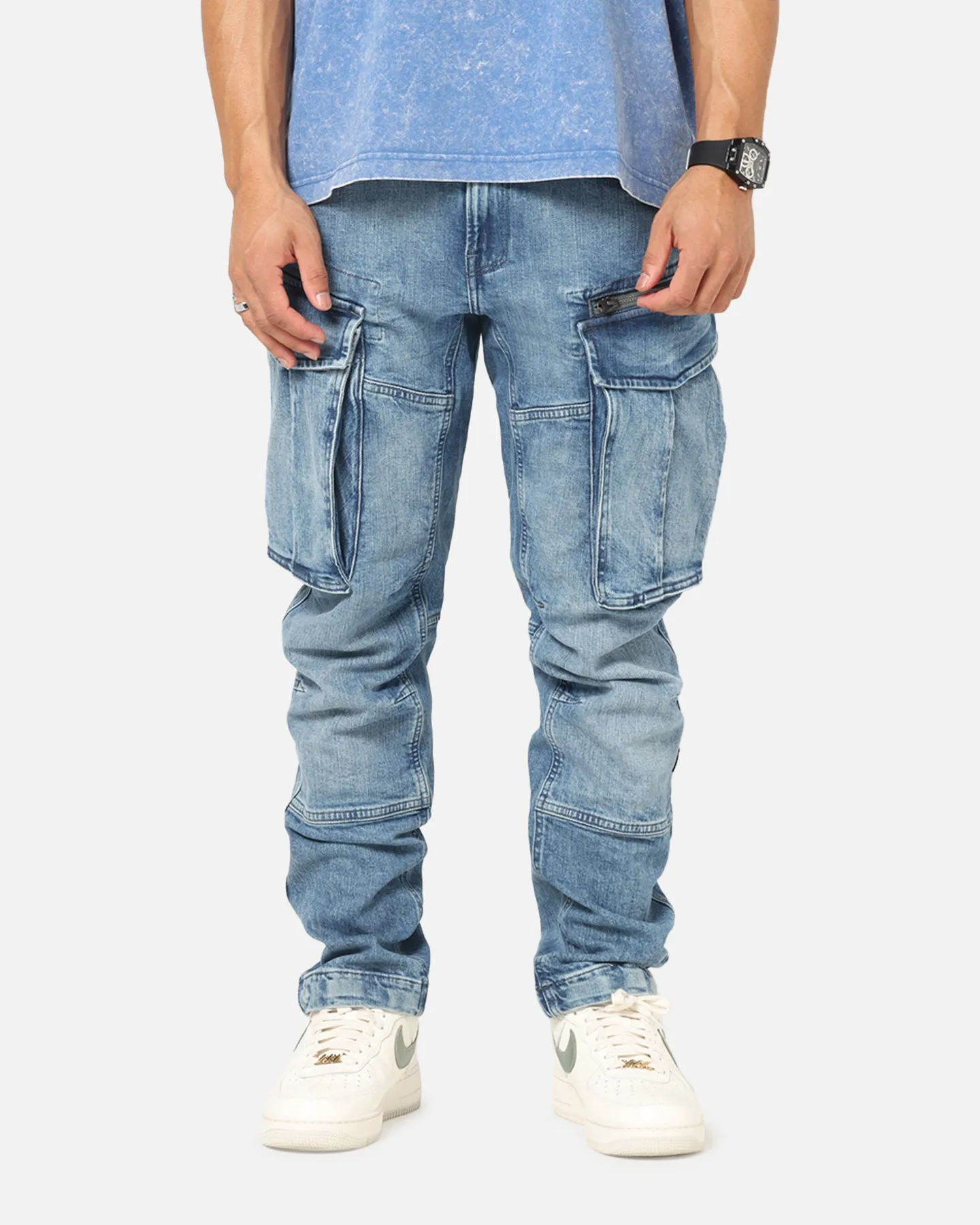 G-Star Rovic Zip 3D Tapered Denim Jeans Faded Blue sold by Culture Kings