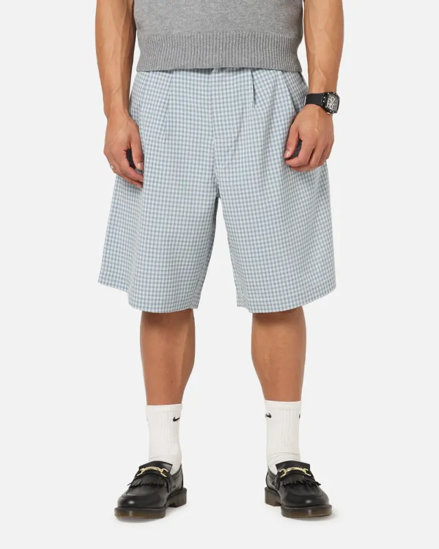 XXIII Baggy Pleated Shorts Blue Check sold by Culture Kings