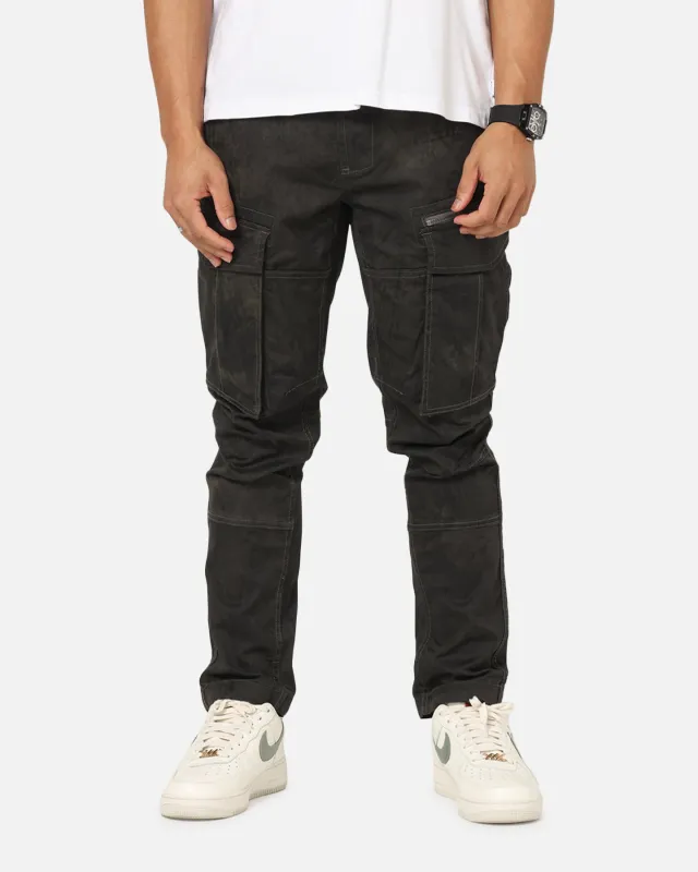 Saint Morta Distressed Cargo Pants Black sold by Culture Kings