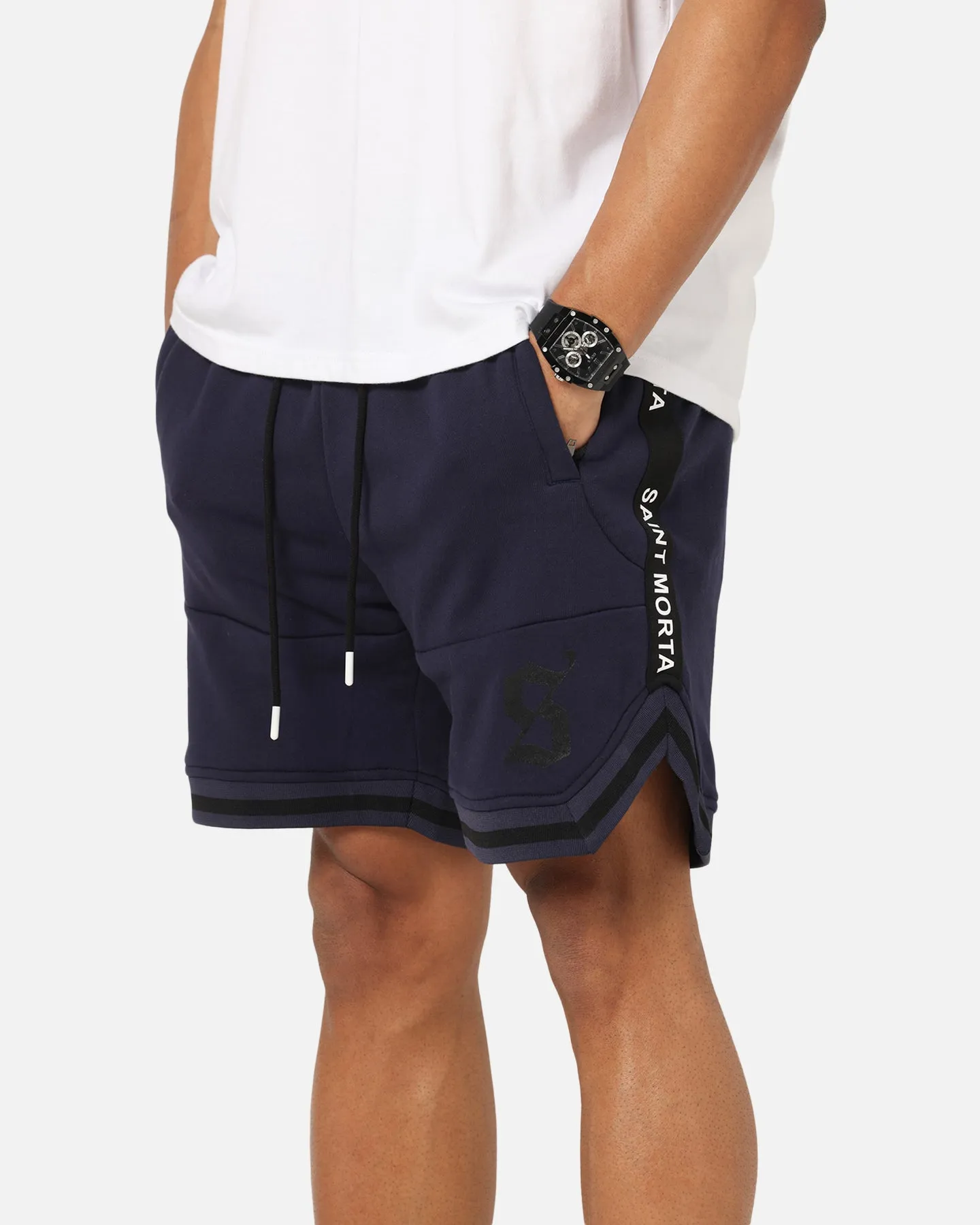 Saint Morta Icon X Fleece Short Indigo sold by Culture Kings product image thumbnail 3