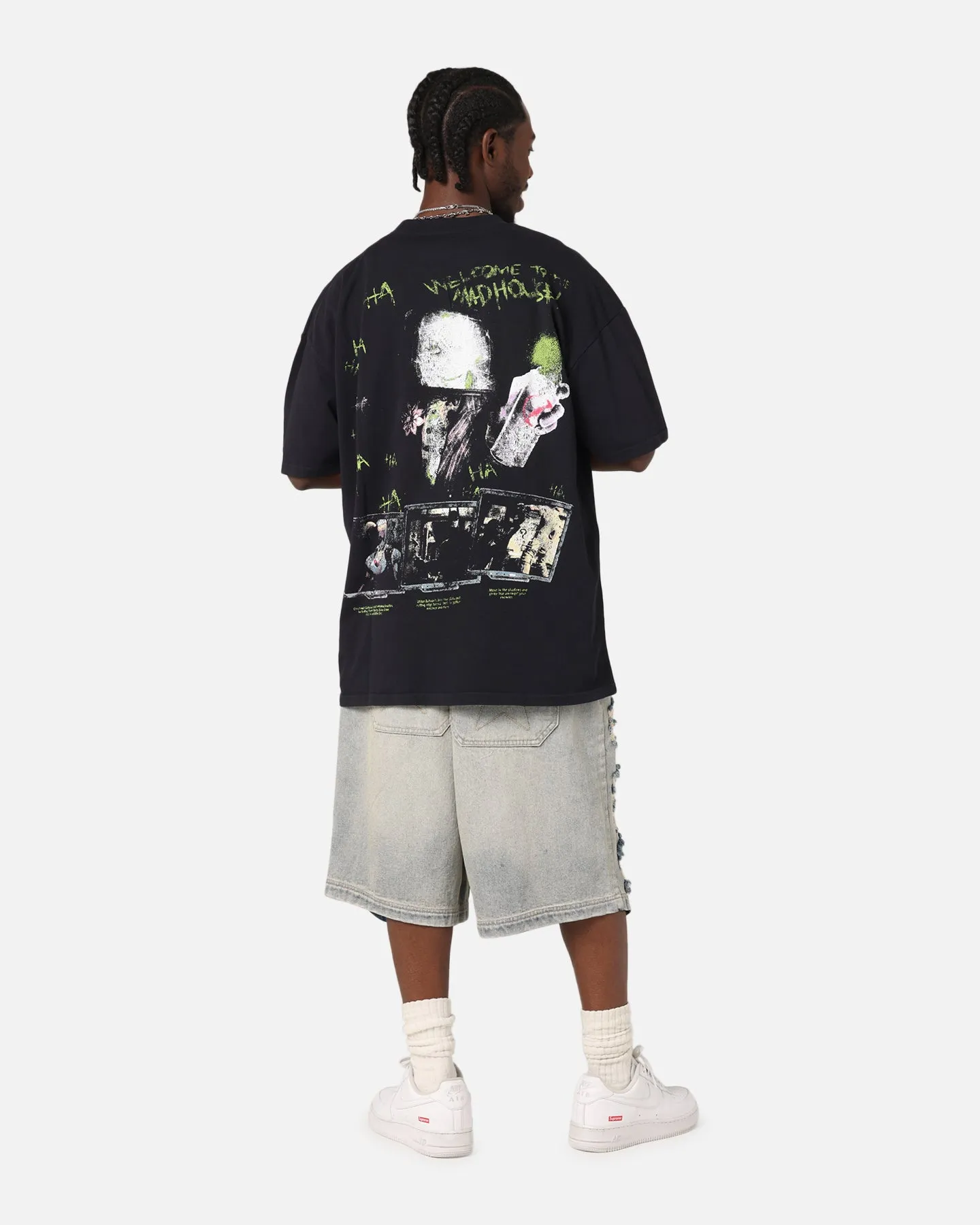 73Studio X DC Batman Arkham Asylum Vintage T-Shirt Black Acidwash sold by Culture Kings product image thumbnail 4