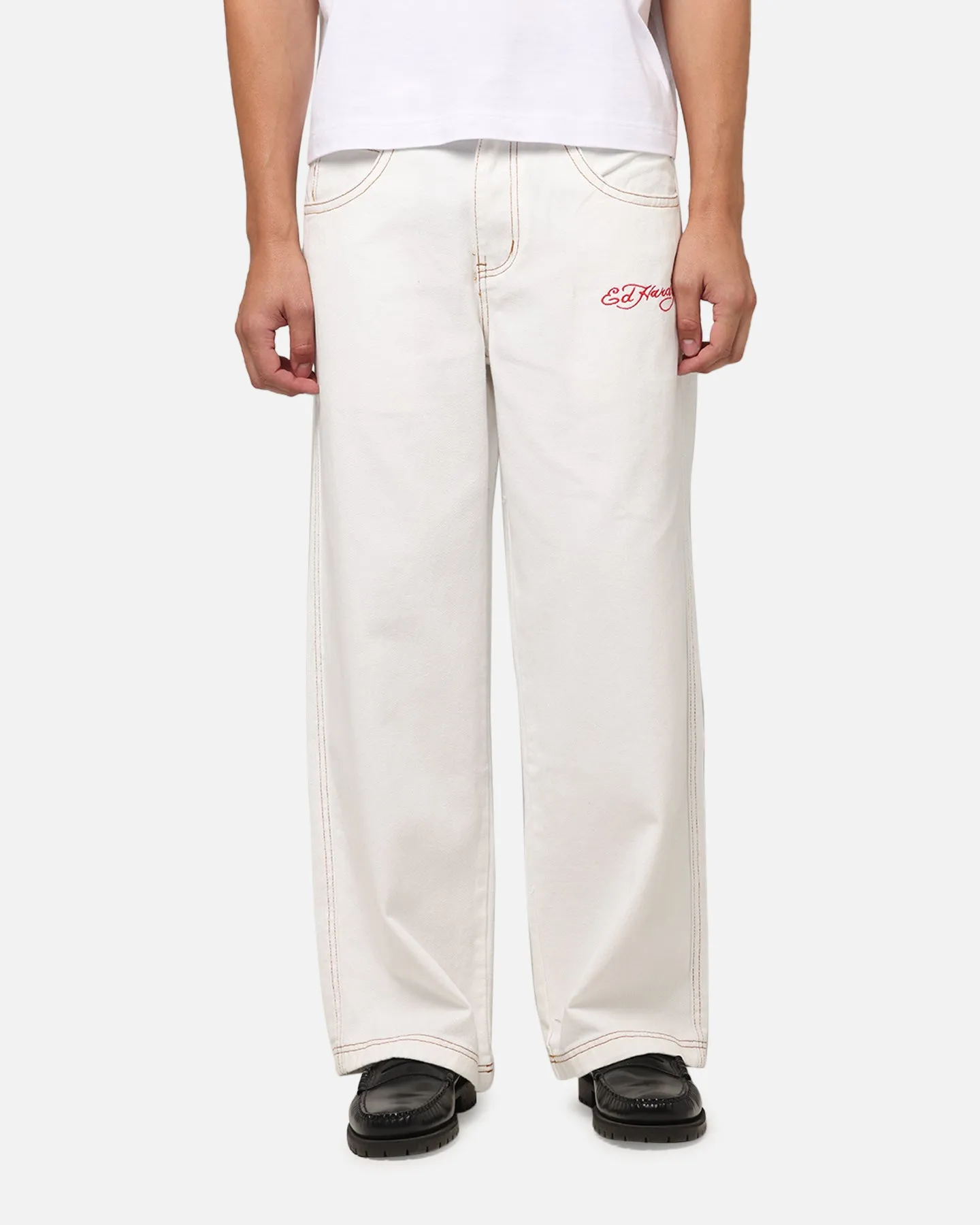 Ed Hardy Dragon Wide Leg Denim Jeans Off White sold by Culture Kings product image thumbnail 5