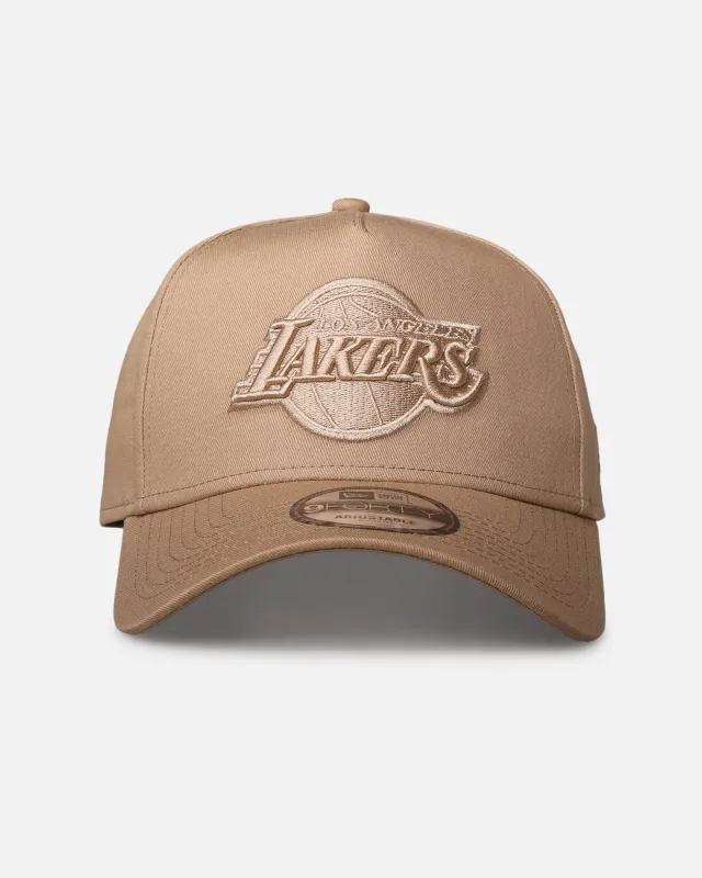 New Era Los Angeles Lakers 'Tonal Camel' 9FORTY A-Frame Snapback Camel made by New Era