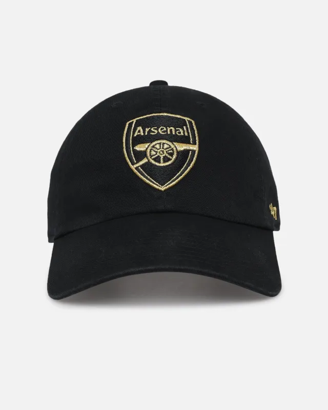 47 Brand Arsenal Football Club 'Metallic' 47 Clean Up Strapback Black/Gold sold by Culture Kings