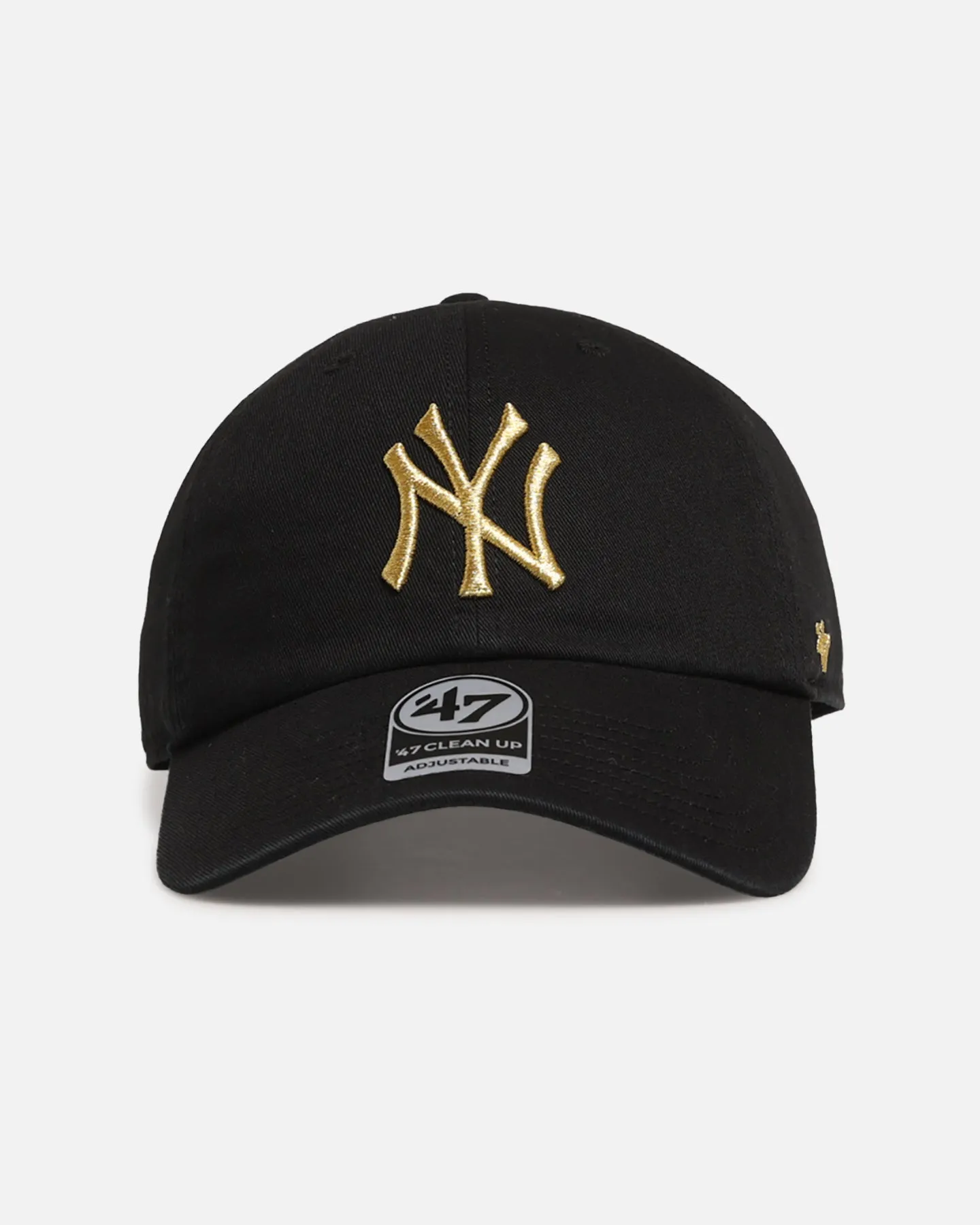 47 Brand New York Yankees 'Metallic' 47 Clean Up Strapback Black/Gold sold by Culture Kings