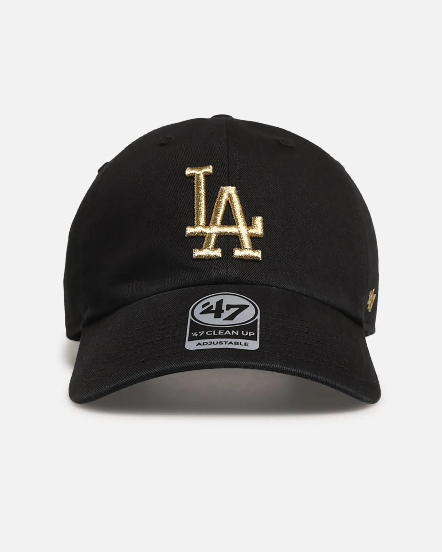 47 Brand Los Angeles Dodgers 'Metallic' 47 Clean Up Strapback Black/Gold sold by Culture Kings