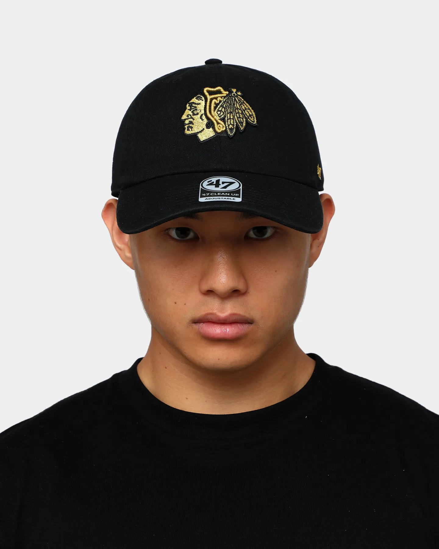 47 Brand Chicago Blackhawks Clean Up Stapback Black/Gold sold by Culture Kings product image thumbnail 2