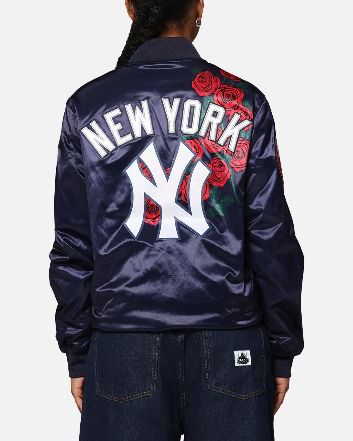 Pro Standard New York Yankees Roses Satin Jacket Navy sold by Culture Kings product image thumbnail 2