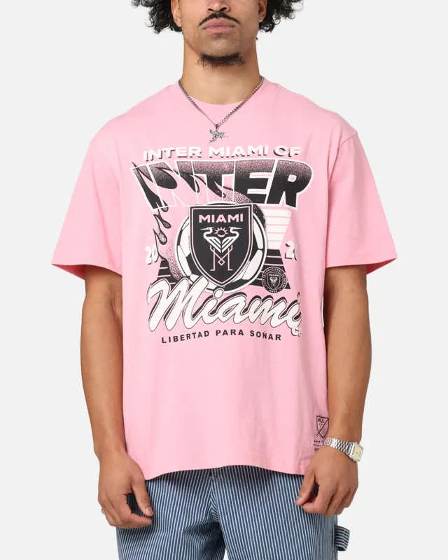 Mitchell & Ness Inter Miami CF Flaming Ball T-Shirt Pink sold by Culture Kings