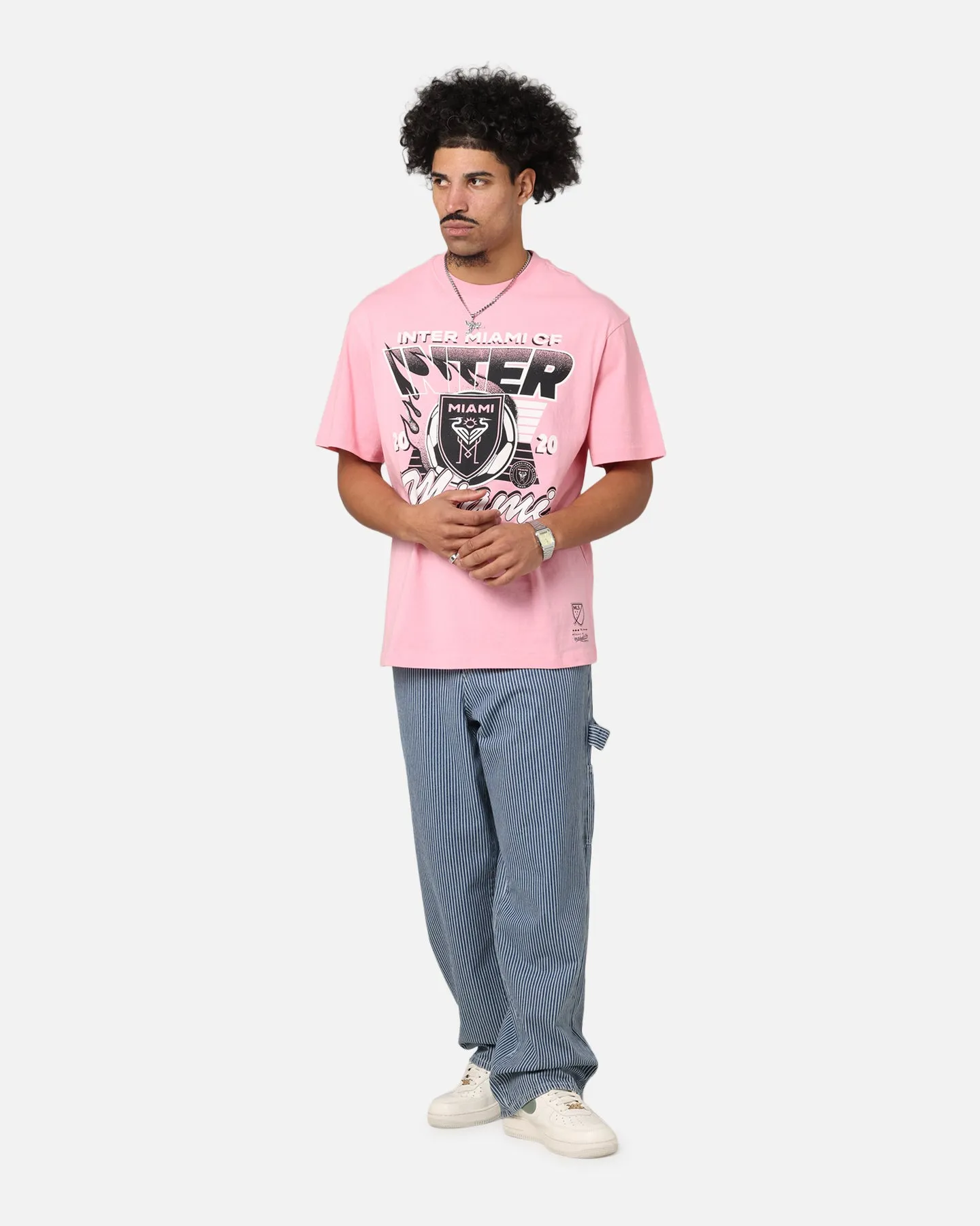 Mitchell & Ness Inter Miami CF Flaming Ball T-Shirt Pink sold by Culture Kings product image thumbnail 2