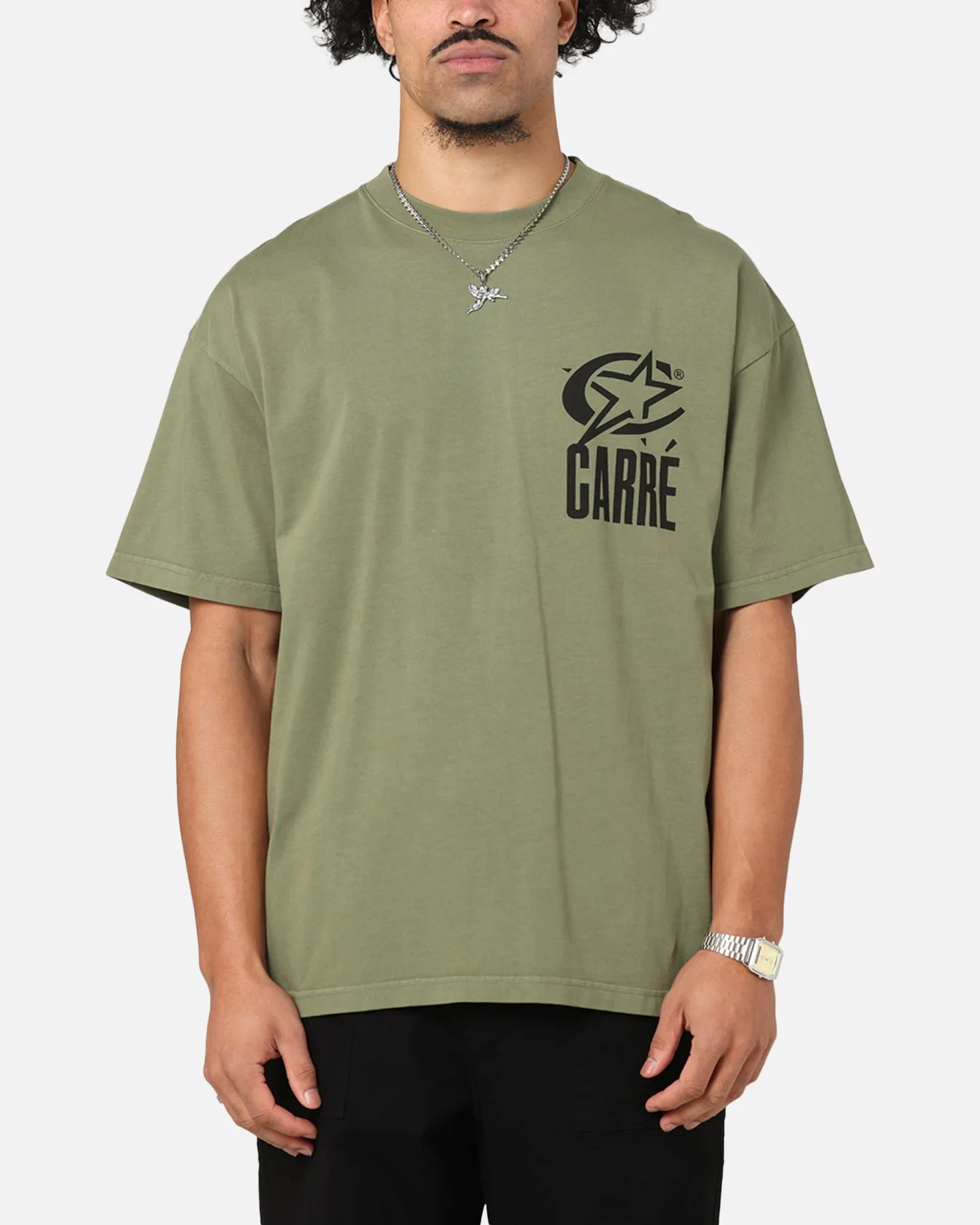 Carre C-Star Drop T-Shirt Khaki sold by Culture Kings product image thumbnail 2