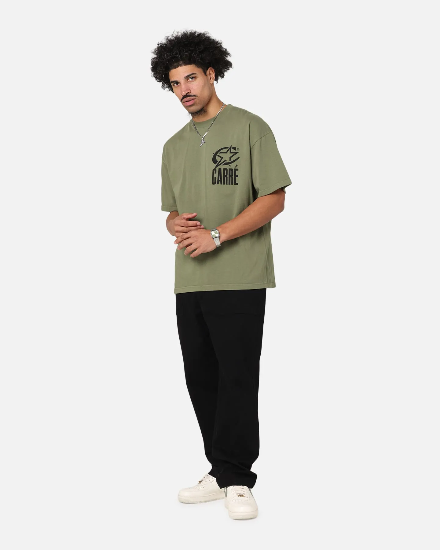 Carre C-Star Drop T-Shirt Khaki sold by Culture Kings product image thumbnail 4