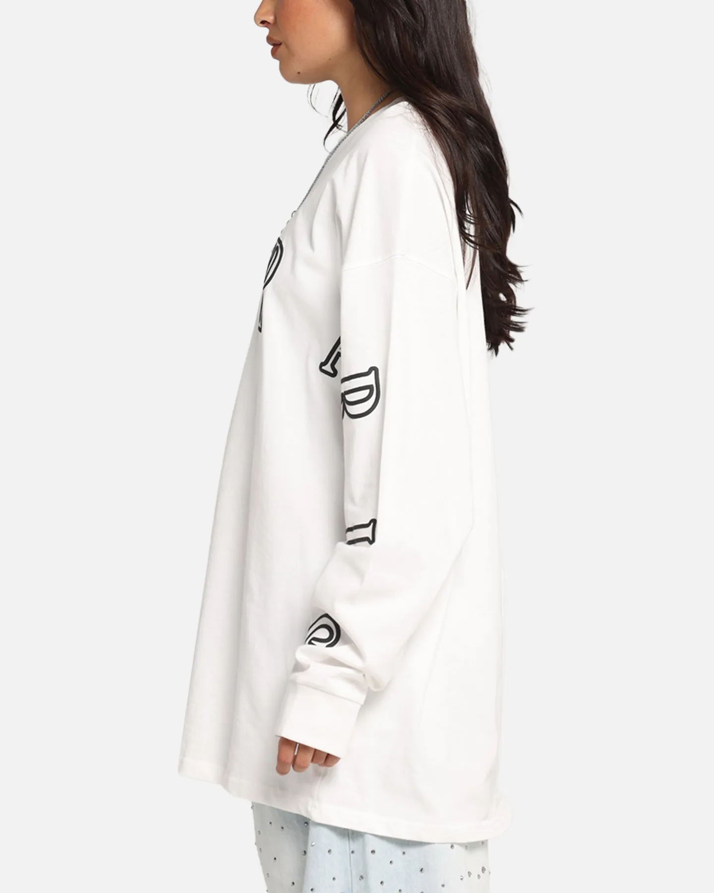 Carre Global Oversized Long Sleeve T-Shirt Off White sold by Culture Kings product image thumbnail 5