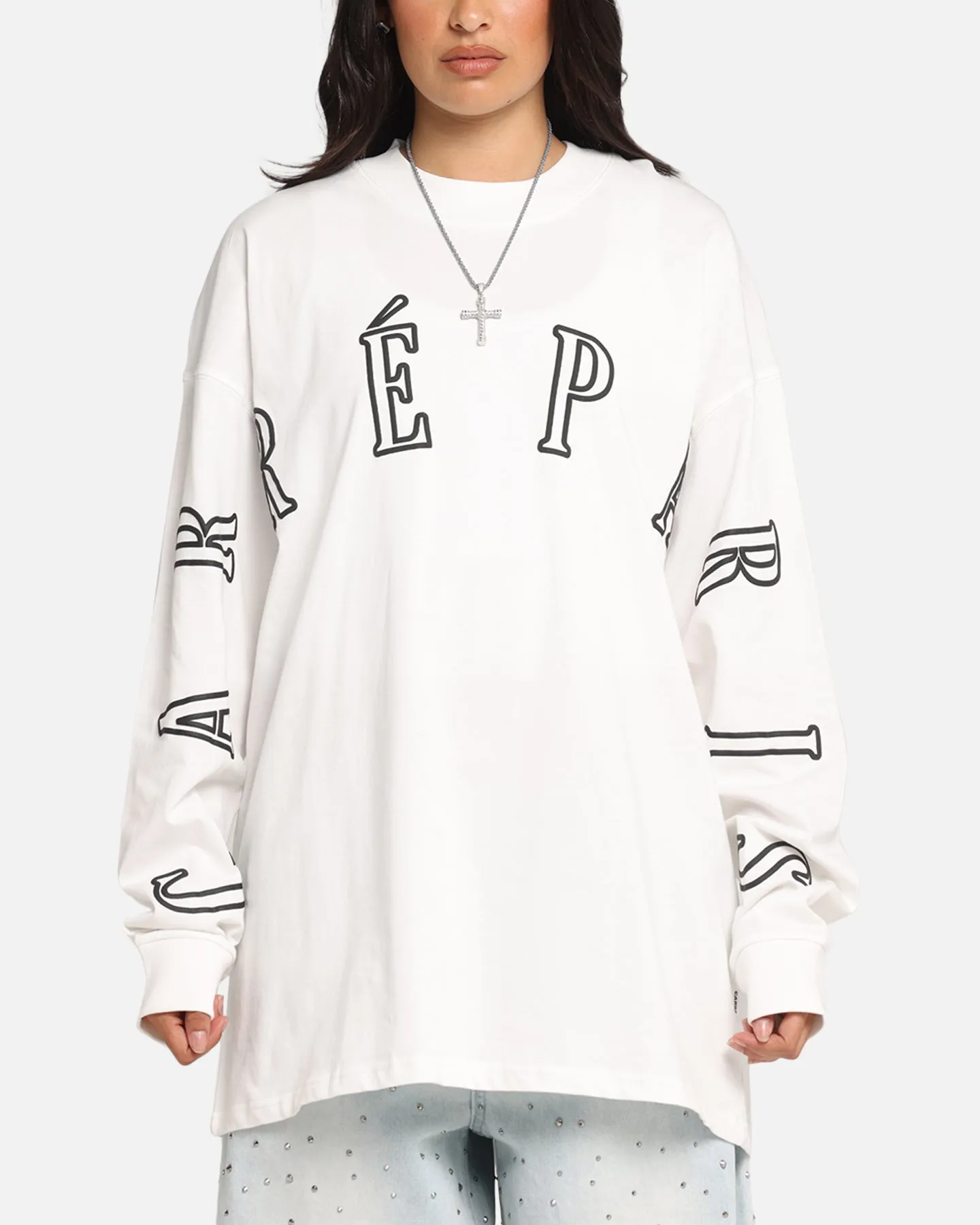 Carre Global Oversized Long Sleeve T-Shirt Off White sold by Culture Kings