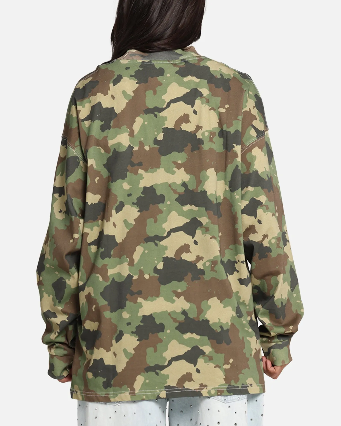 Carre Global Oversized Long Sleeve T-Shirt Camo sold by Culture Kings product image thumbnail 3