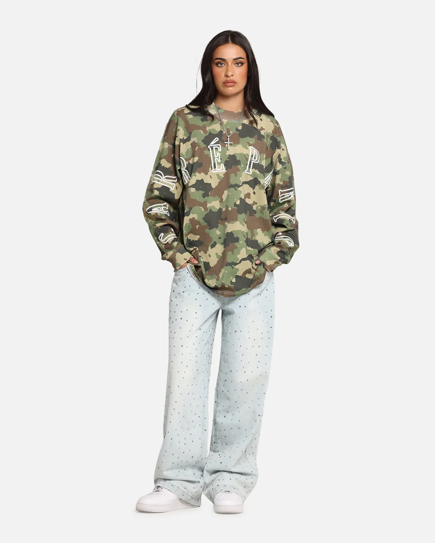 Carre Global Oversized Long Sleeve T-Shirt Camo sold by Culture Kings product image thumbnail 2