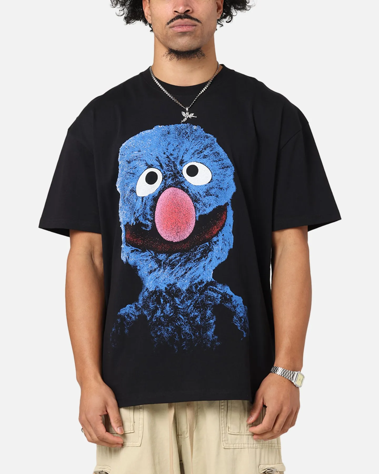 American Thrift X Sesame Street Grover Grail Heavy T-Shirt Black sold by Culture Kings