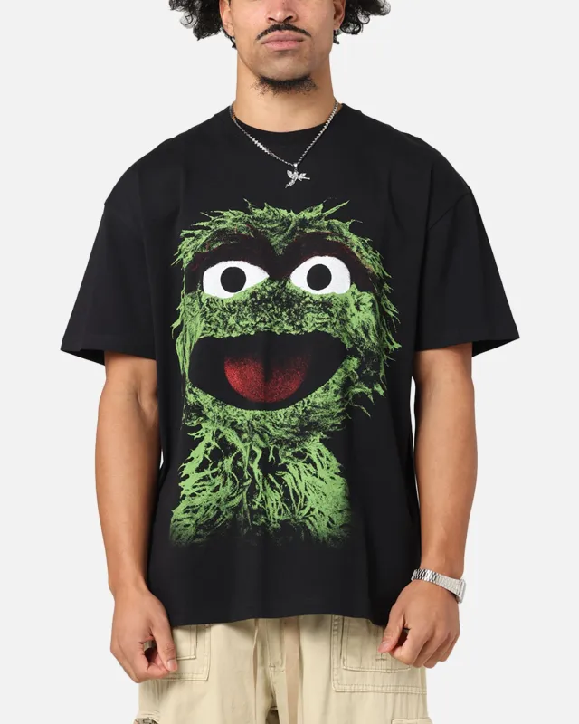 American Thrift X Sesame Street Oscar The Grouch Grail Heavy T-Shirt Black sold by Culture Kings