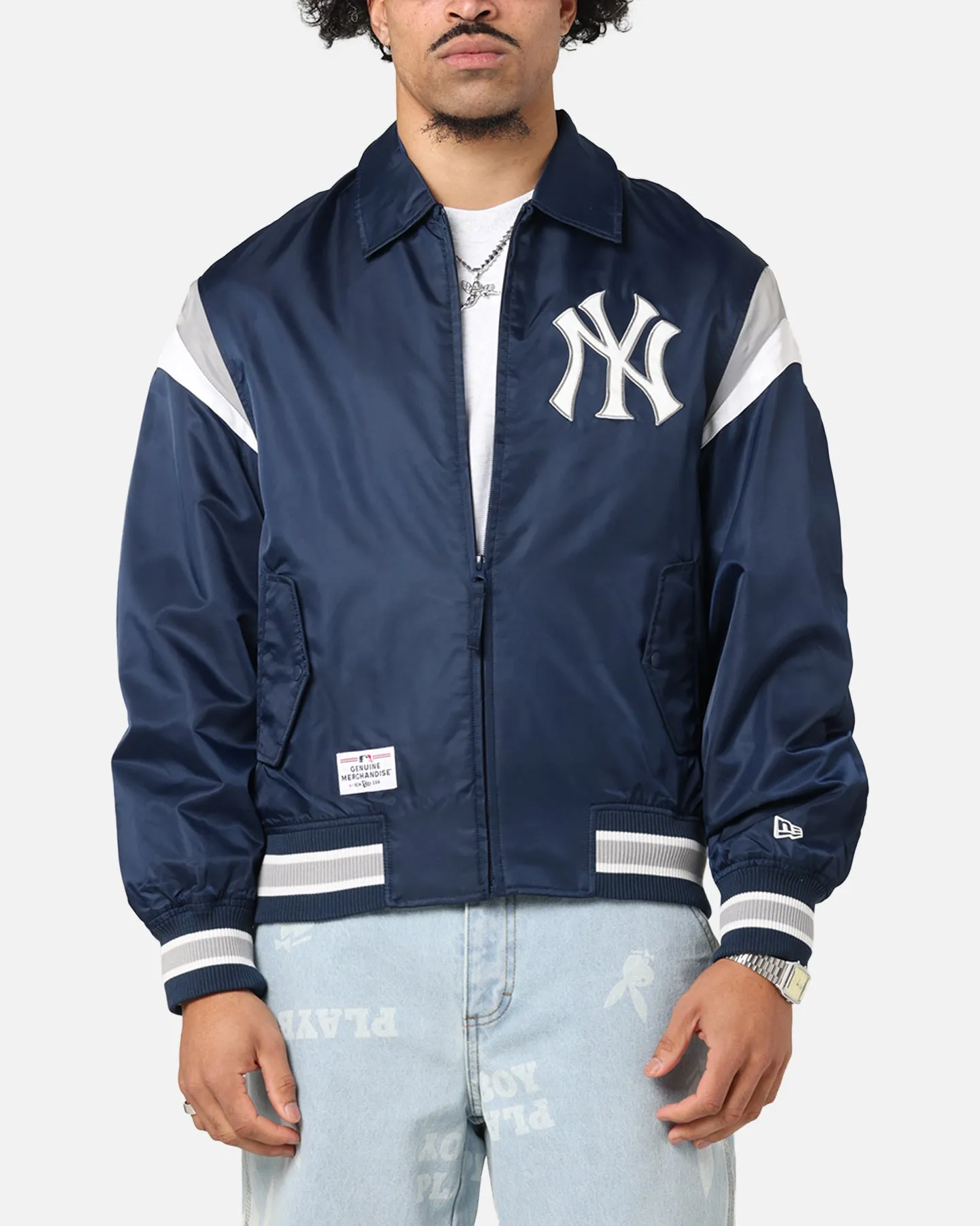 New Era New York Yankees MLB Retro Stadium Jacket Navy sold by Culture Kings product image thumbnail 2