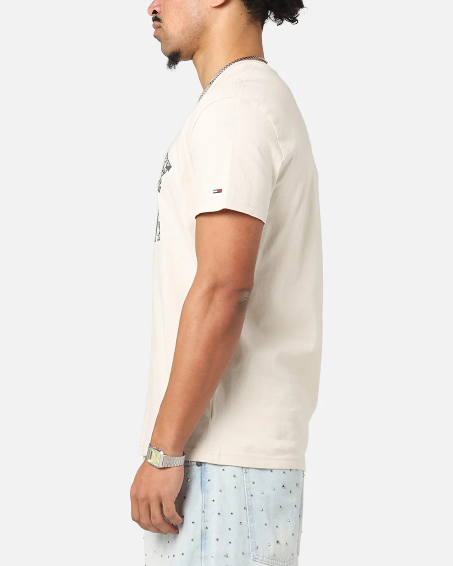 Tommy Jeans Regular Paisley College T-Shirt Newsprint sold by Culture Kings product image thumbnail 5