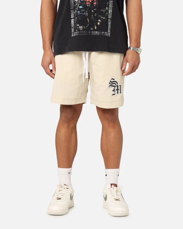 Saint Morta Gothic Monogram Nylon Shorts Dirty Blonde sold by Culture Kings