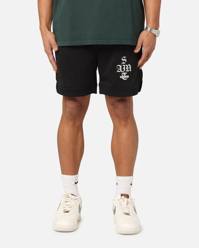 Saint Morta Gothic Stack Basketball Shorts Black sold by Culture Kings