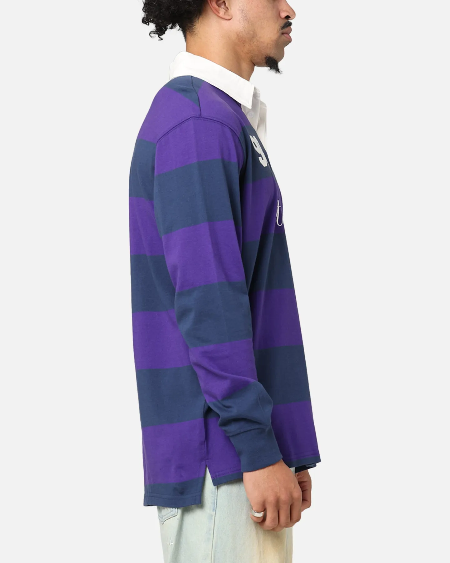 Bleacher Athletic Melbourne Storm NRL Stripe Rugby Polo Shirt Official Team Colour sold by Culture Kings product image thumbnail 4