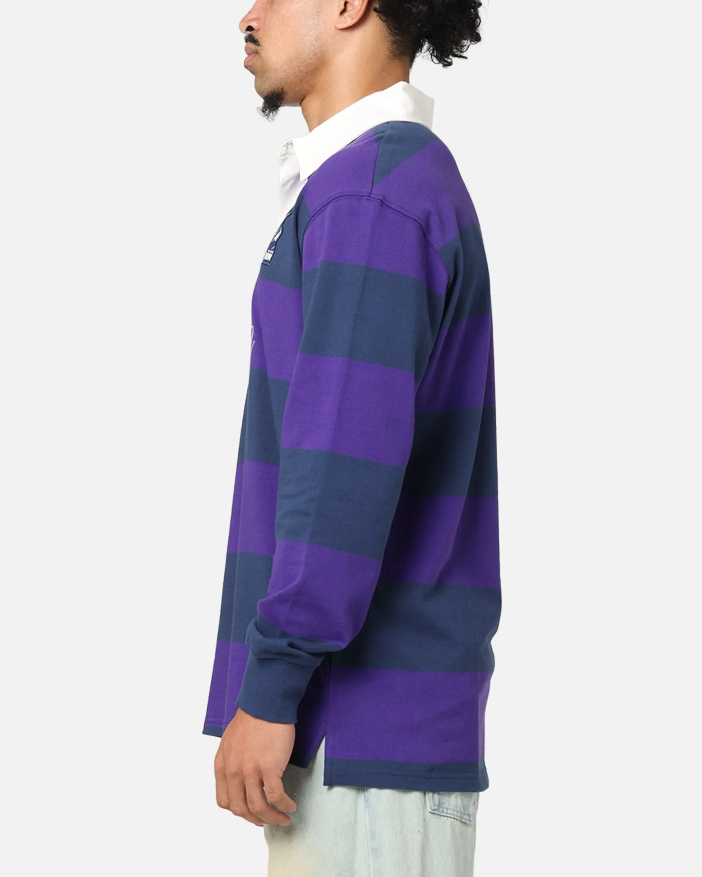 Bleacher Athletic Melbourne Storm NRL Stripe Rugby Polo Shirt Official Team Colour sold by Culture Kings product image thumbnail 5