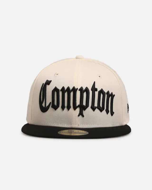 New Era Compton 'Homage' 59FIFTY Fitted Chrome White/Black sold by Culture Kings
