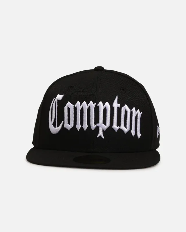 New Era Compton 'Homage' 59FIFTY Fitted Black/White sold by Culture Kings