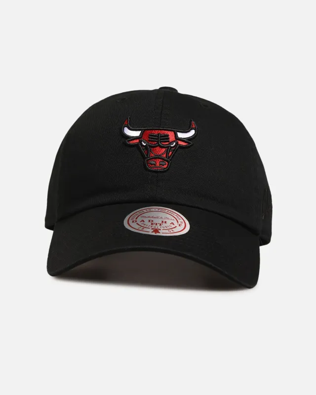 Mitchell & Ness Chicago Bulls 'Team Logo' Dad Fit Strapback Black sold by Culture Kings