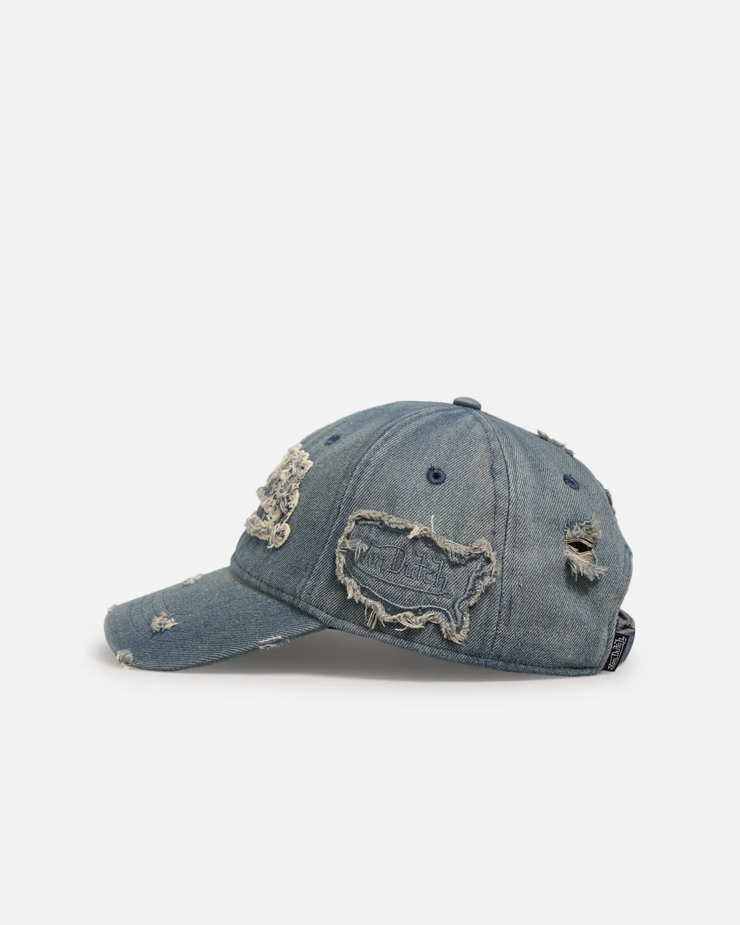 Von Dutch Washed Denim Strapback Hat Light Blue Acidwash sold by Culture Kings product image thumbnail 3