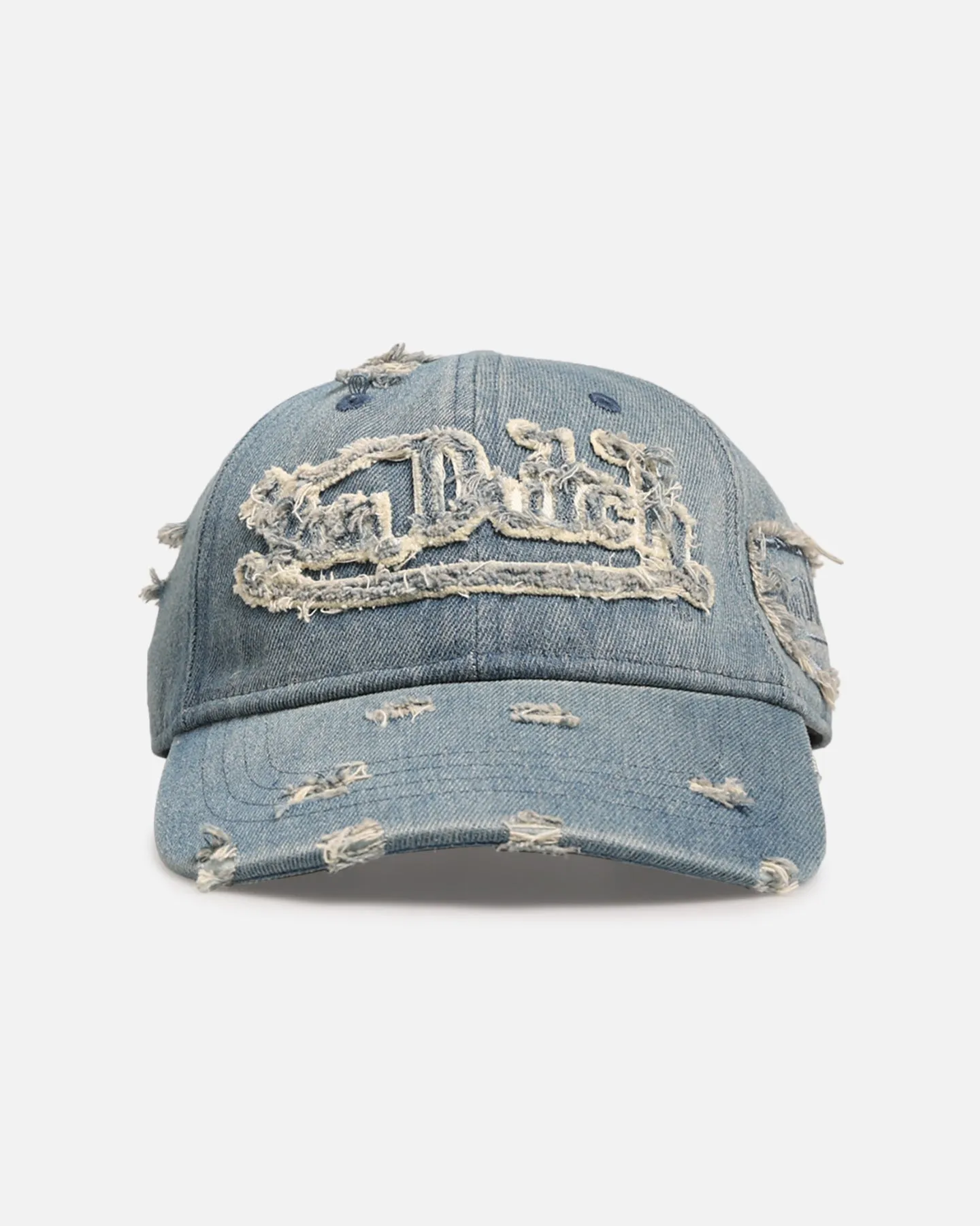Von Dutch Washed Denim Strapback Hat Light Blue Acidwash sold by Culture Kings
