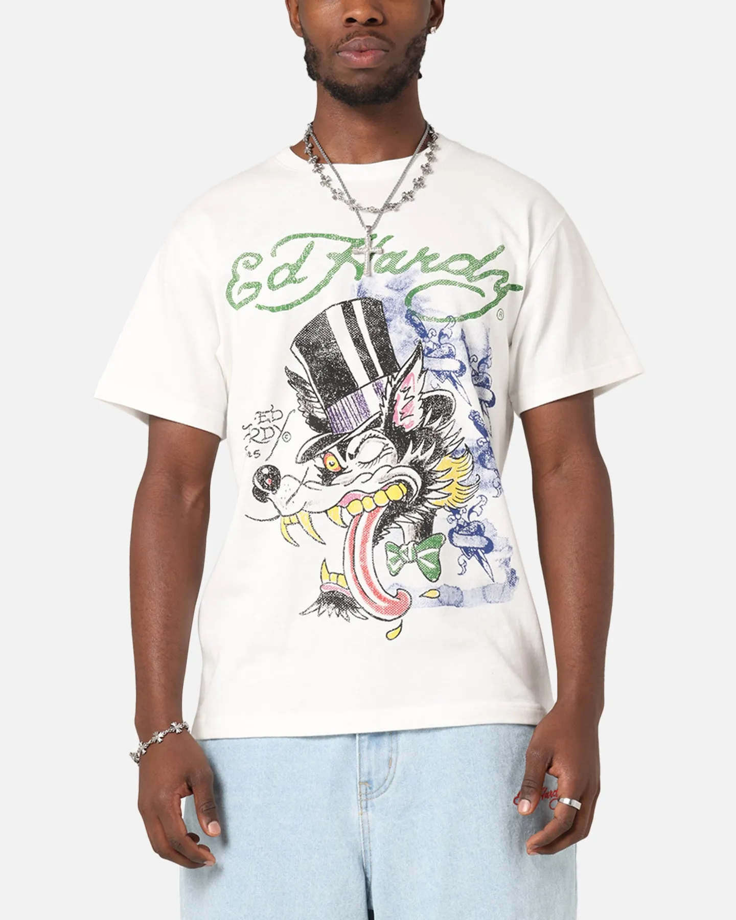 Ed Hardy Wolf Vintage T-Shirt Off White sold by Culture Kings