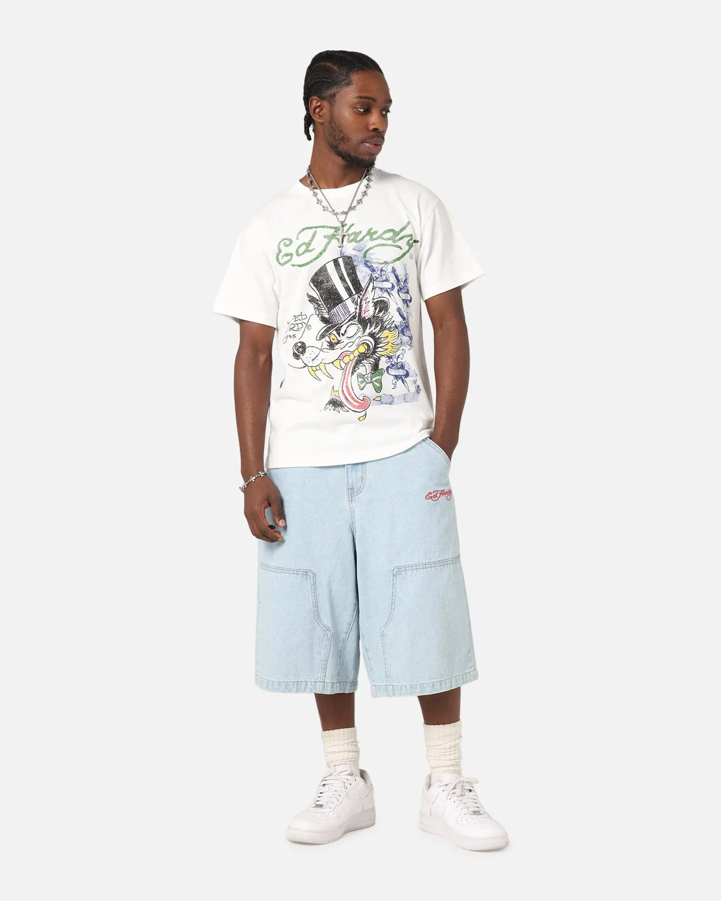 Ed Hardy Wolf Vintage T-Shirt Off White sold by Culture Kings product image thumbnail 3