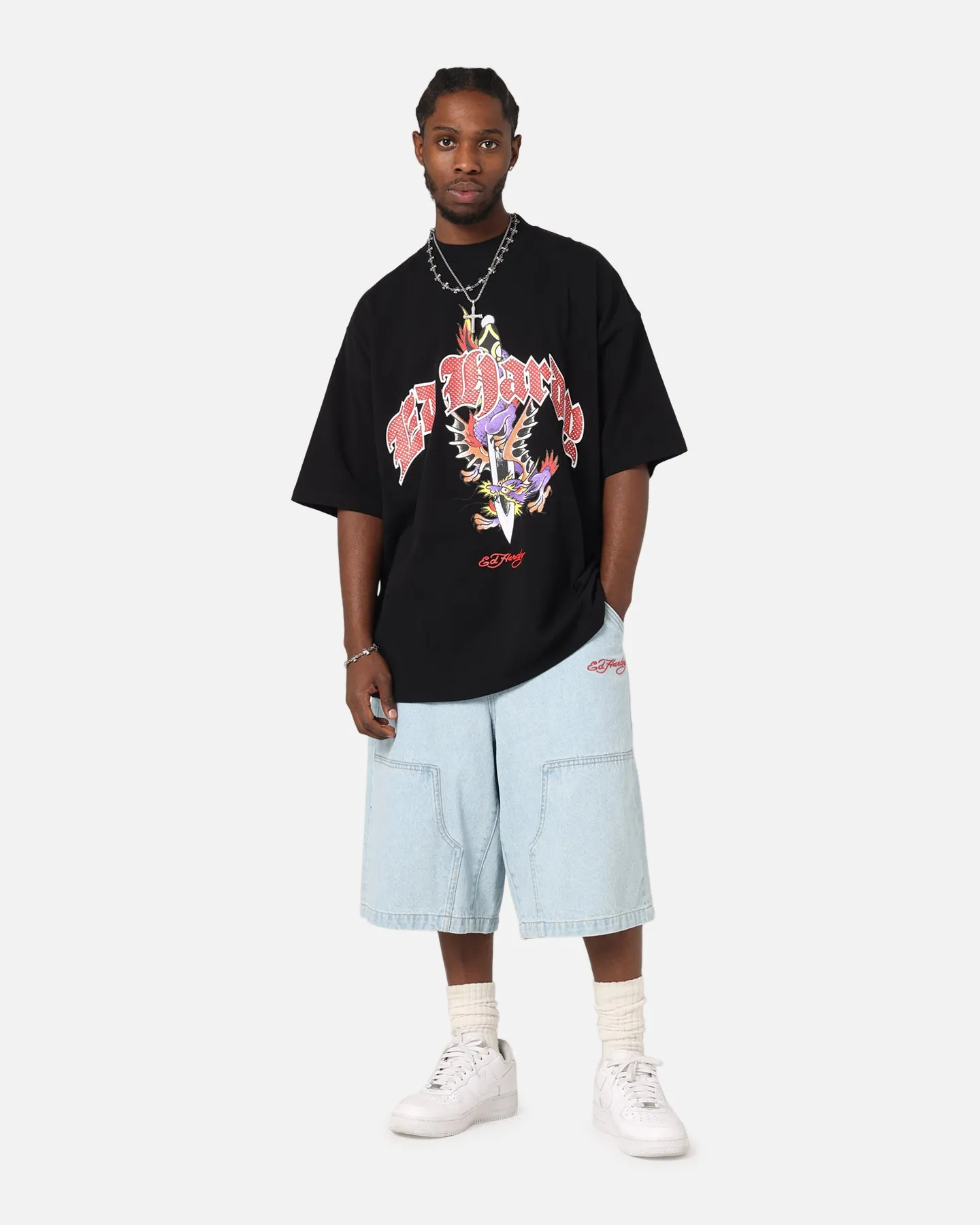 Ed Hardy Dagger Rhinestone Crop T-Shirt Black sold by Culture Kings product image thumbnail 2