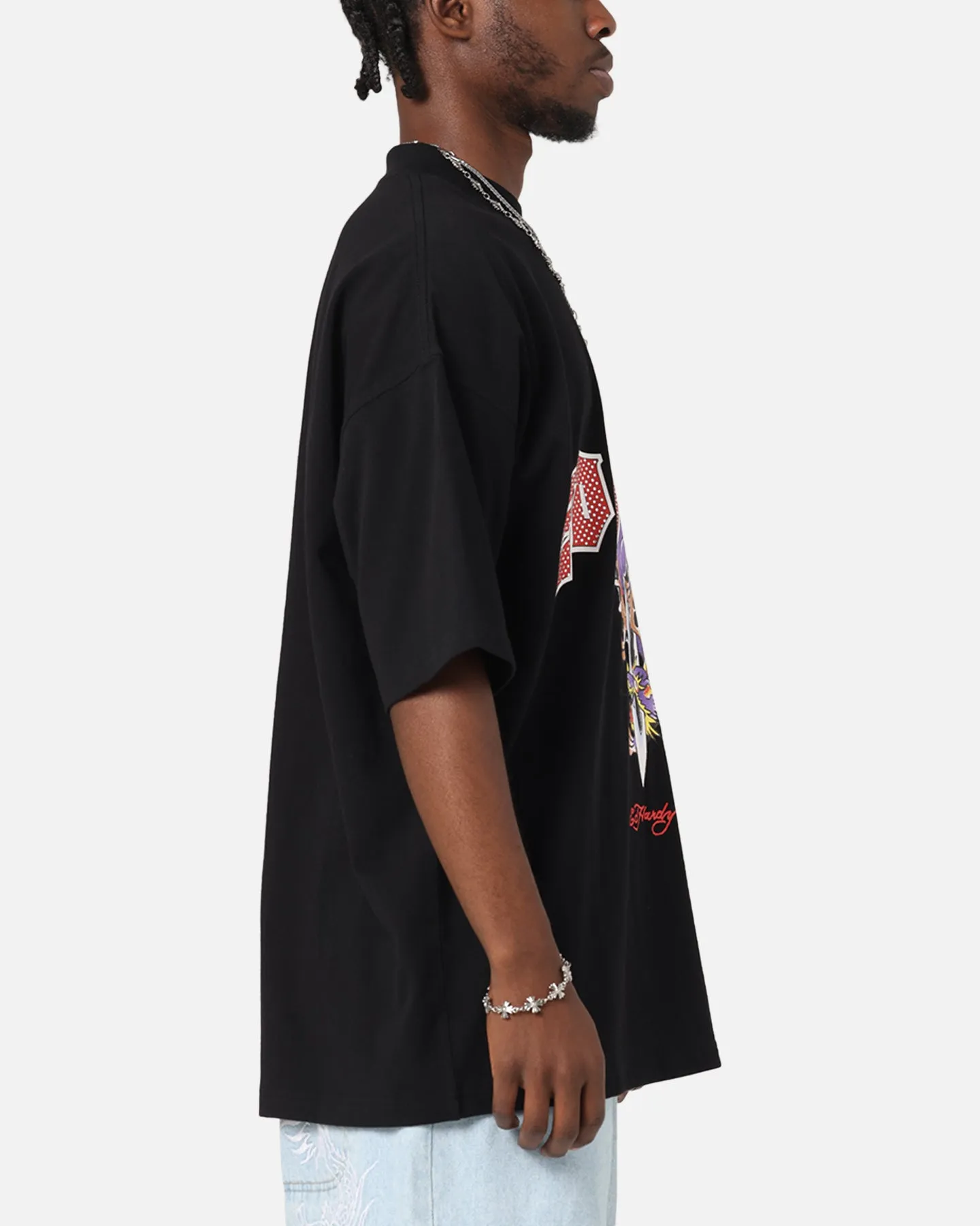 Ed Hardy Dagger Rhinestone Crop T-Shirt Black sold by Culture Kings product image thumbnail 4