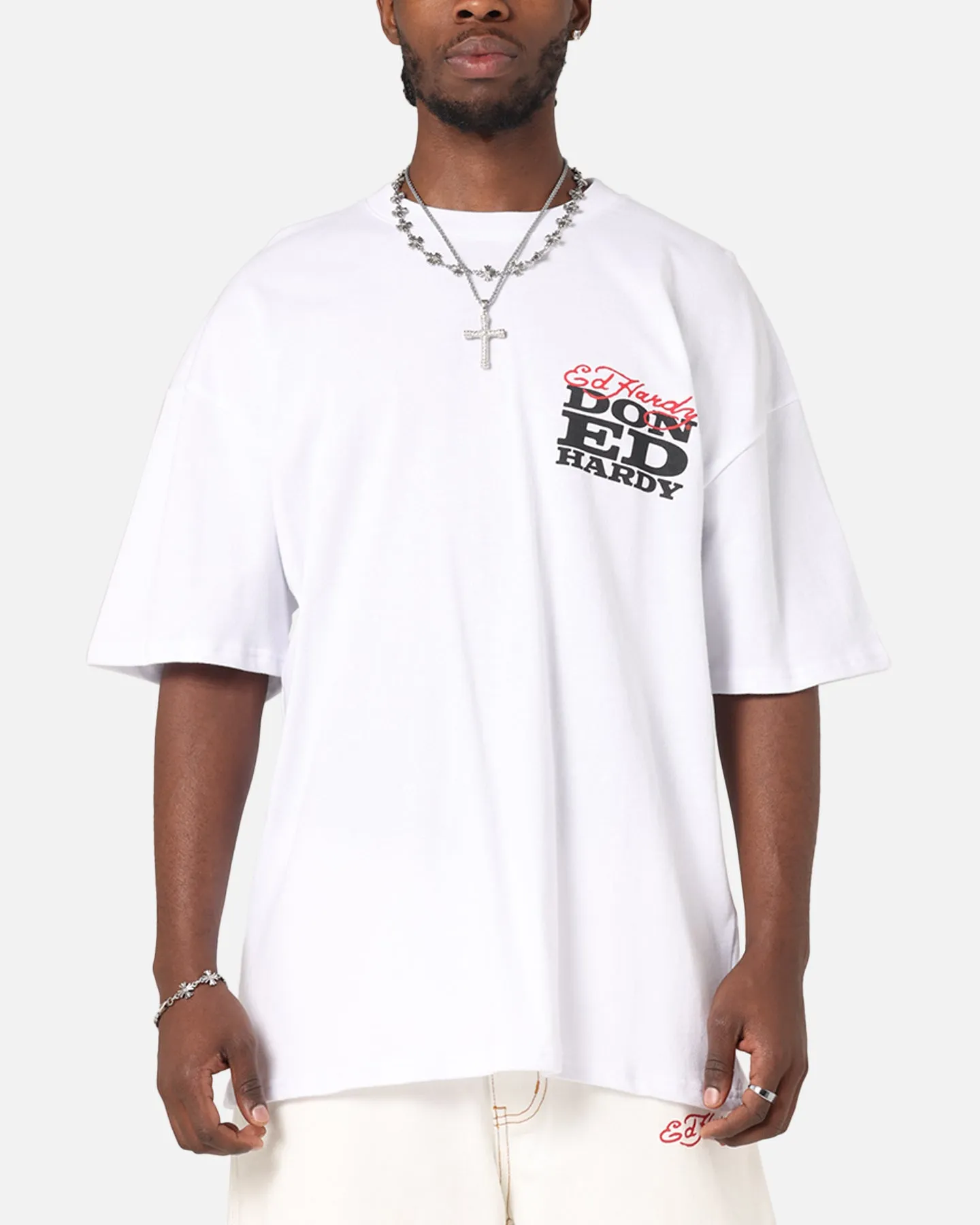 Ed Hardy Flaming Skull T-Shirt White sold by Culture Kings product image thumbnail 2