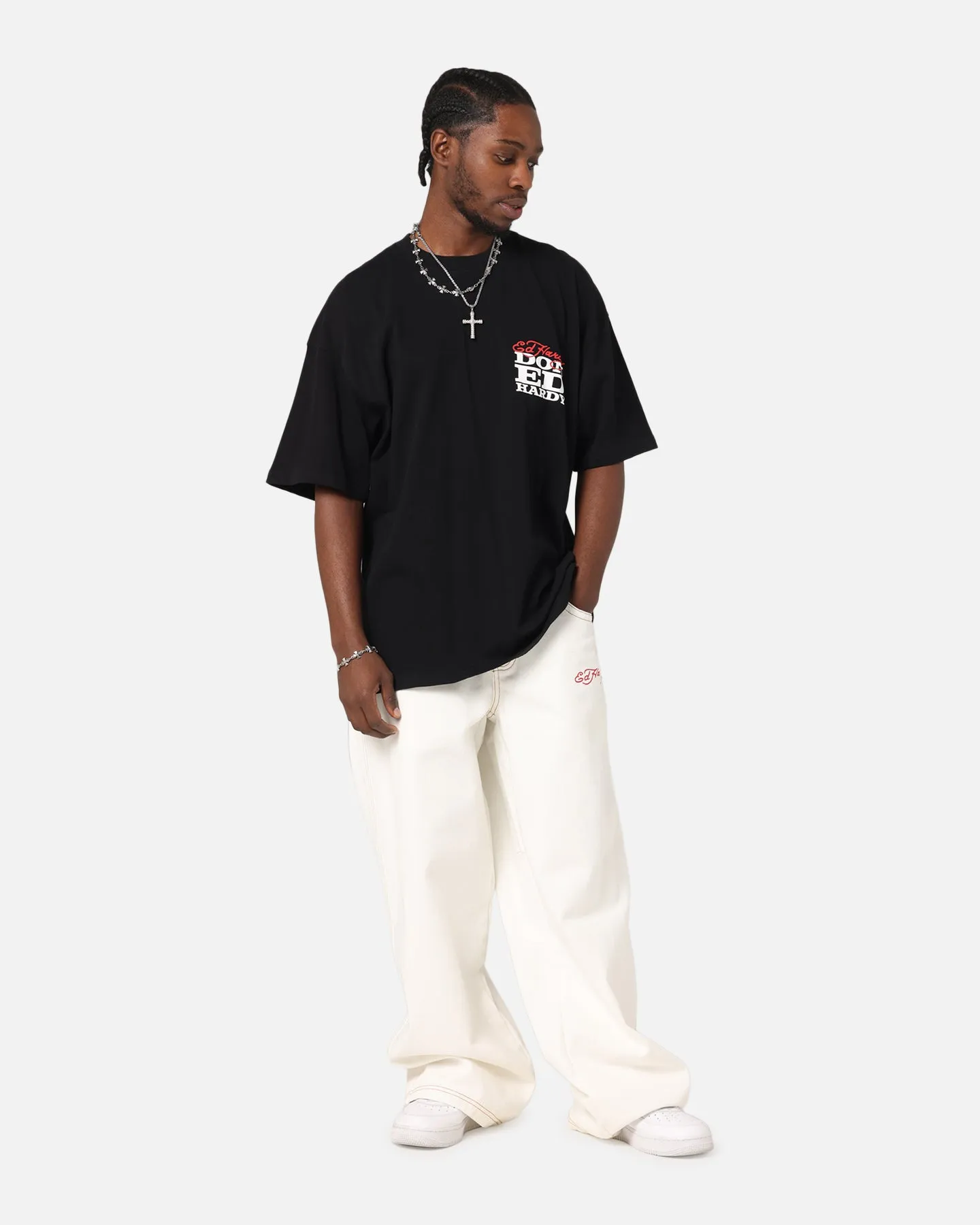 Ed Hardy Flaming Skull T-Shirt Black sold by Culture Kings product image thumbnail 4