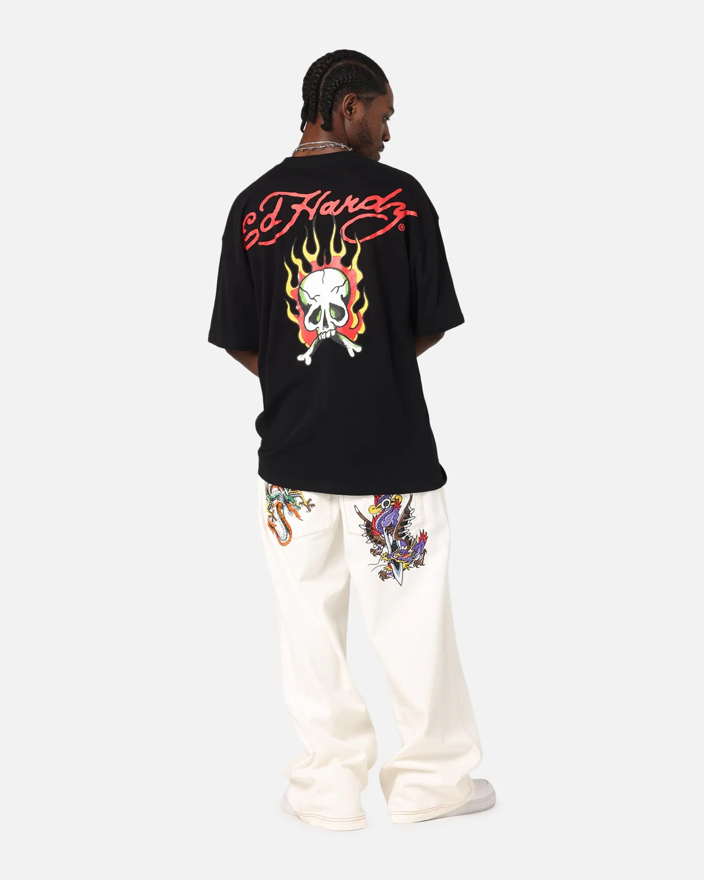 Ed Hardy Flaming Skull T-Shirt Black sold by Culture Kings product image thumbnail 3