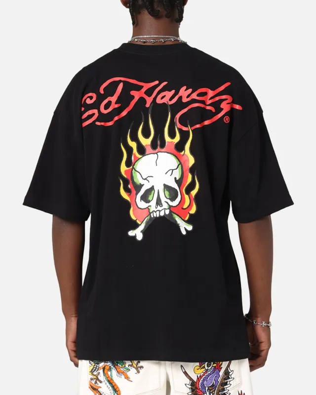 Ed Hardy Flaming Skull T-Shirt Black sold by Culture Kings