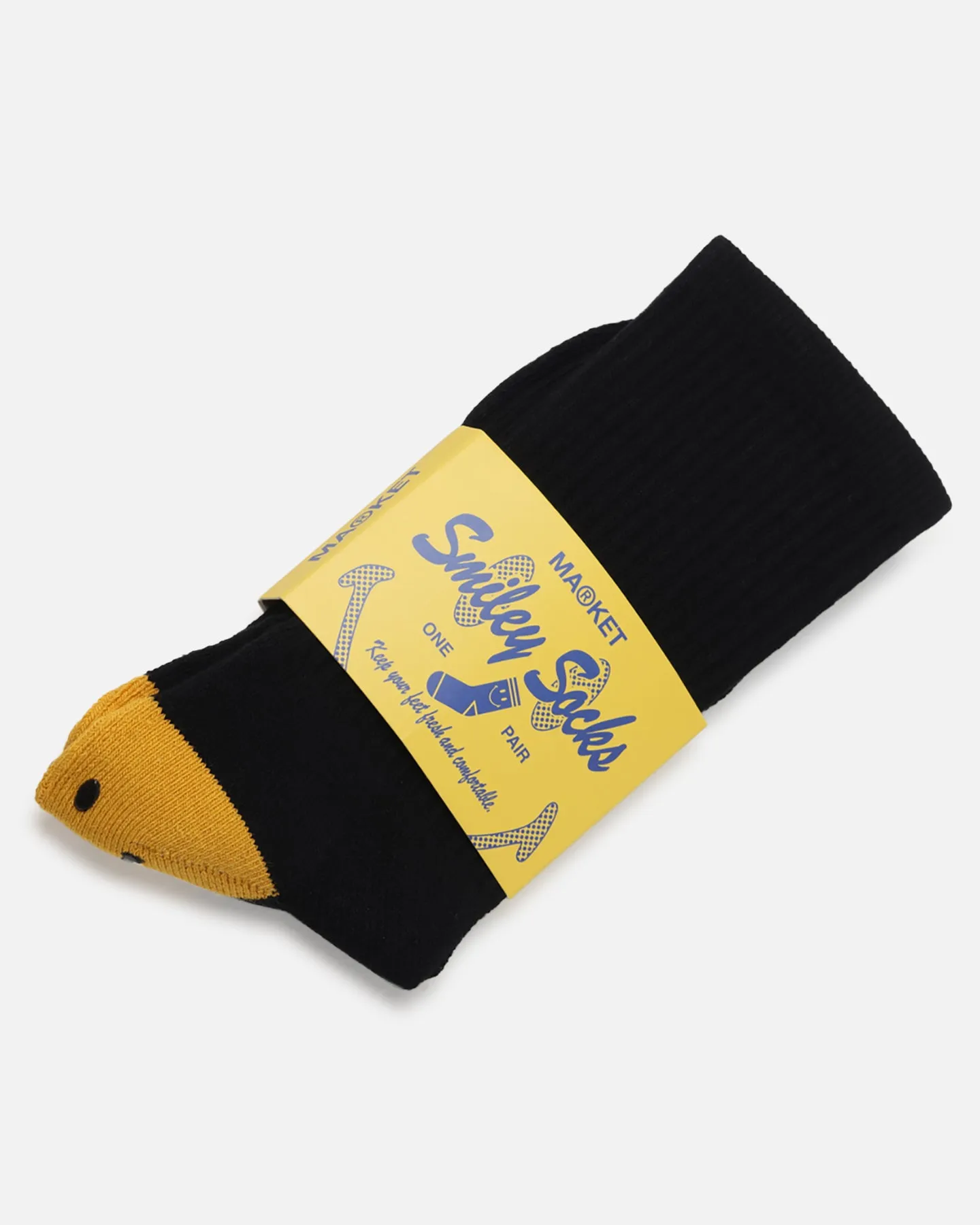 Market X Smiley Heel Crew Socks Black sold by Culture Kings product image thumbnail 4
